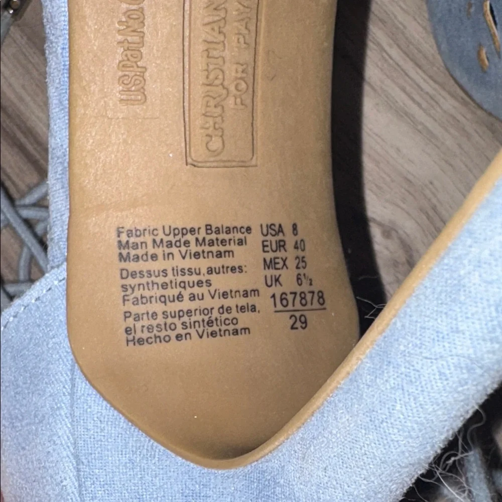 Christian Siriano Light Blue Lace-Up Heels - Picture 8 of 8